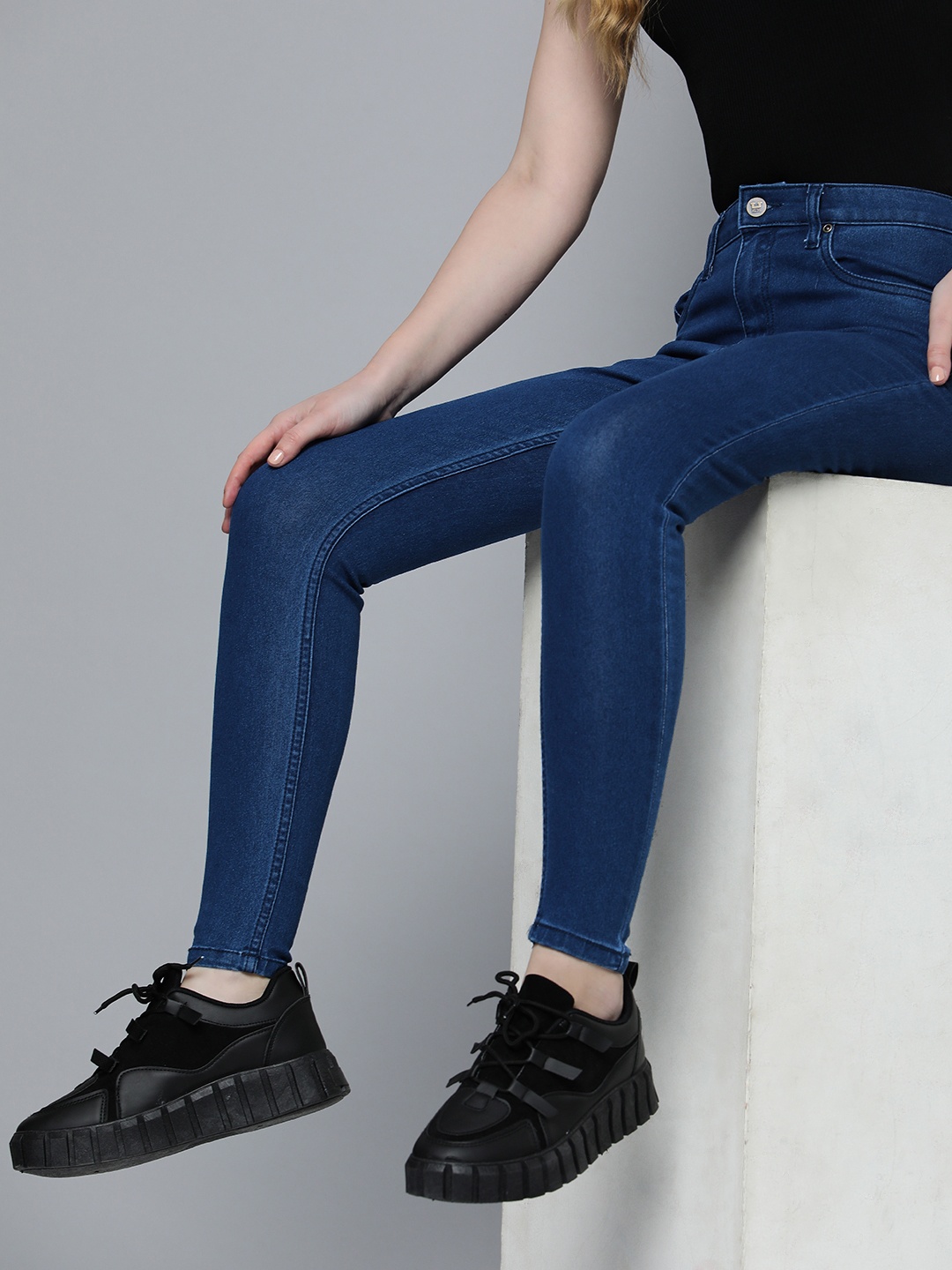 

Harvard Women Skinny Fit Stretchable Jeans, Blue
