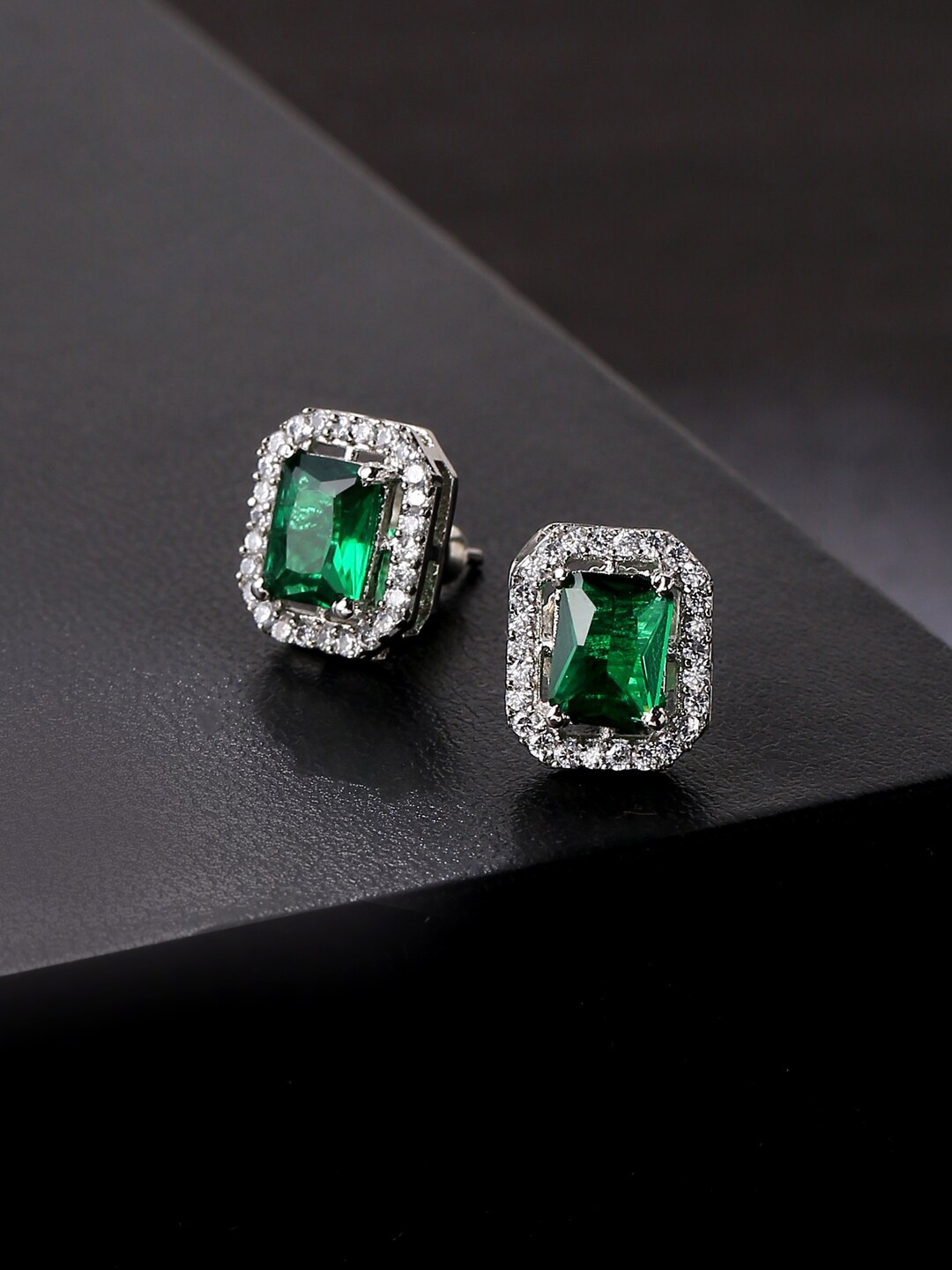 

VIRAASI Elegant Stone Ad Stud Earrings, Silver