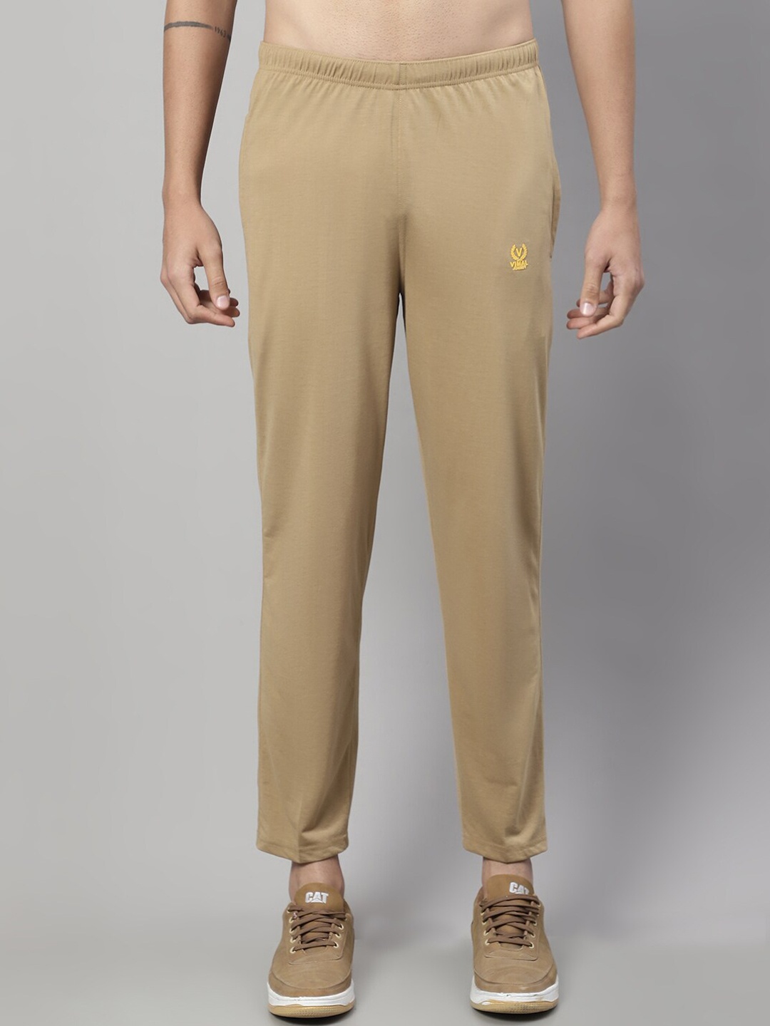 

VIMAL JONNEY Men Regular Fit Cotton Itch-Free Track Pants, Beige