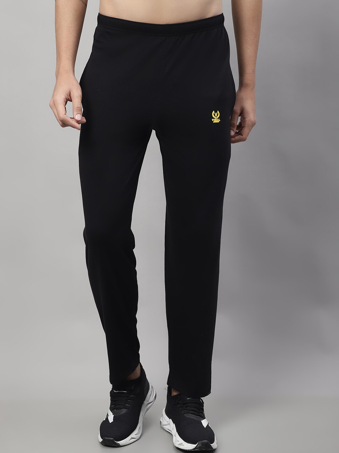 

VIMAL JONNEY Men Regular Fit Cotton Itch-Free Track Pants, Black