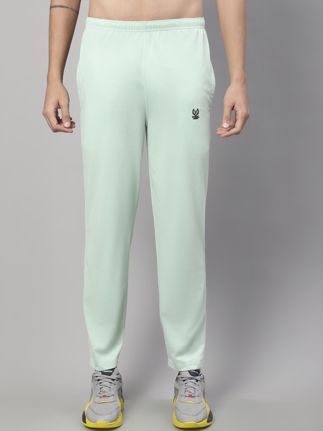 

VIMAL JONNEY Men Regular Fit Cotton Skin Friendly Track Pants, Green