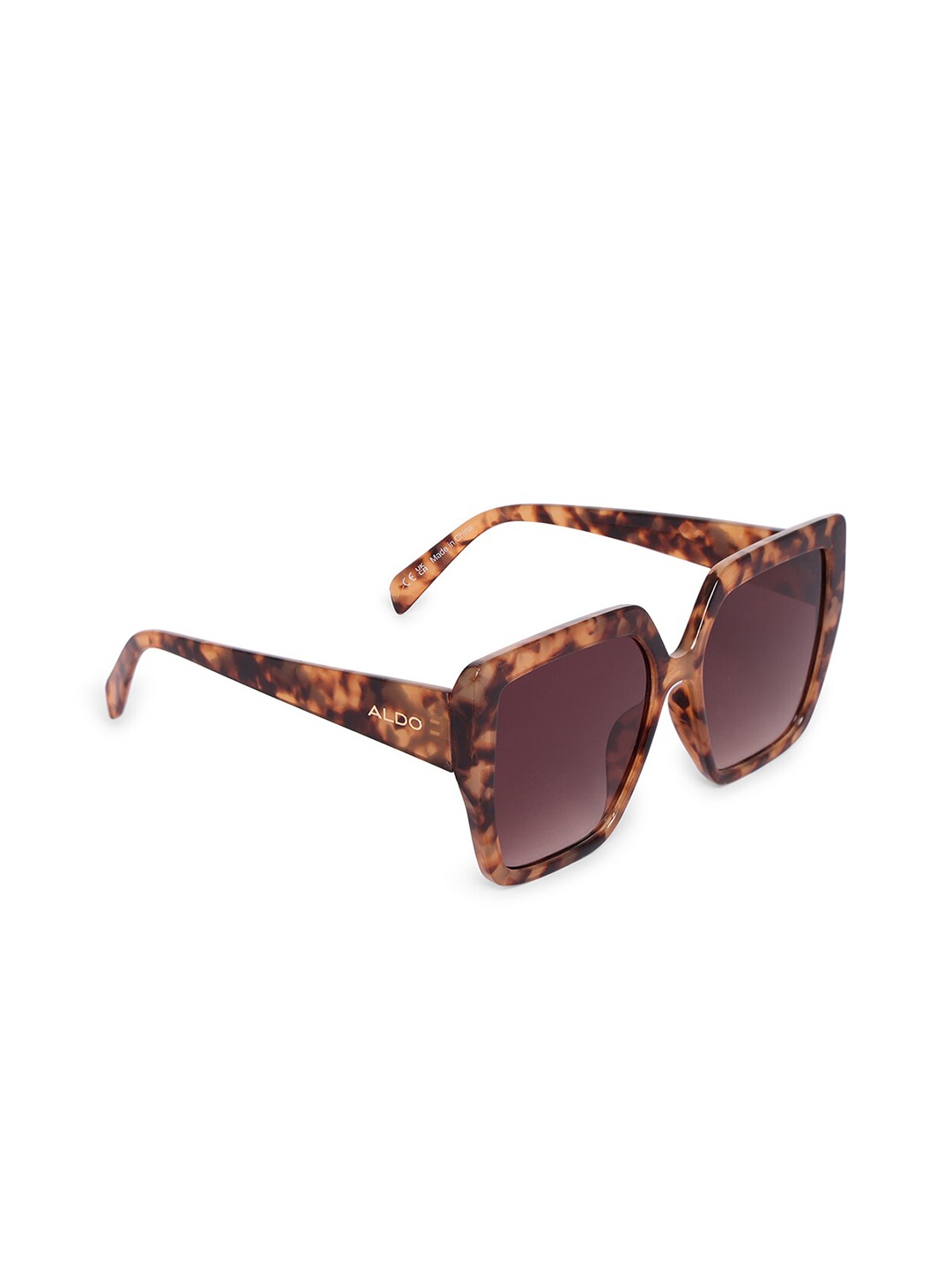 

ALDO Women Full Rim Regular Lens Square Sunglasses- 684070904217, Brown
