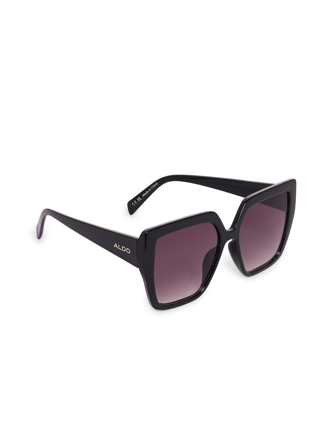 

ALDO Women Full Rim Regular Lens Square Sunglasses- 684070901490, Black