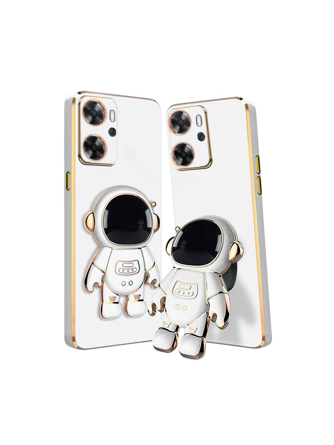 

Karwan Oppo K10 4G Electroplated Chrome 6D Phone Back Case, White