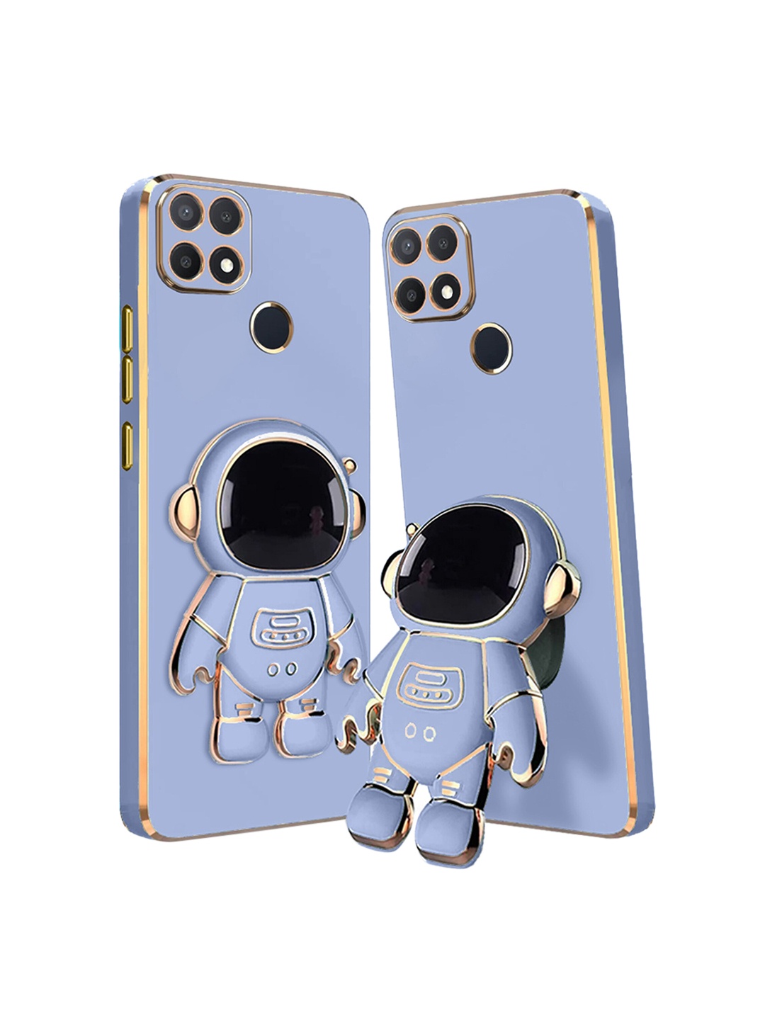 

Karwan Oppo A15 Phone Back Case With Astronaut Holster Stand, Blue