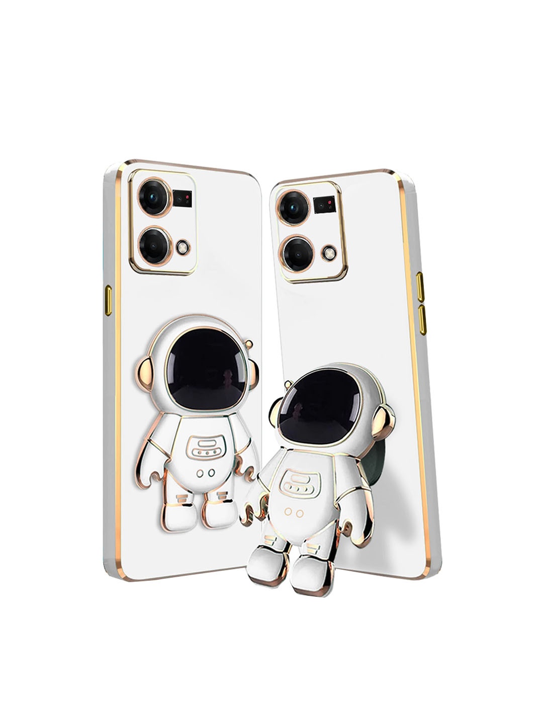 

Karwan Oppo F21 Pro 4G Phone Back Case With Astronaut Holster Stand, White