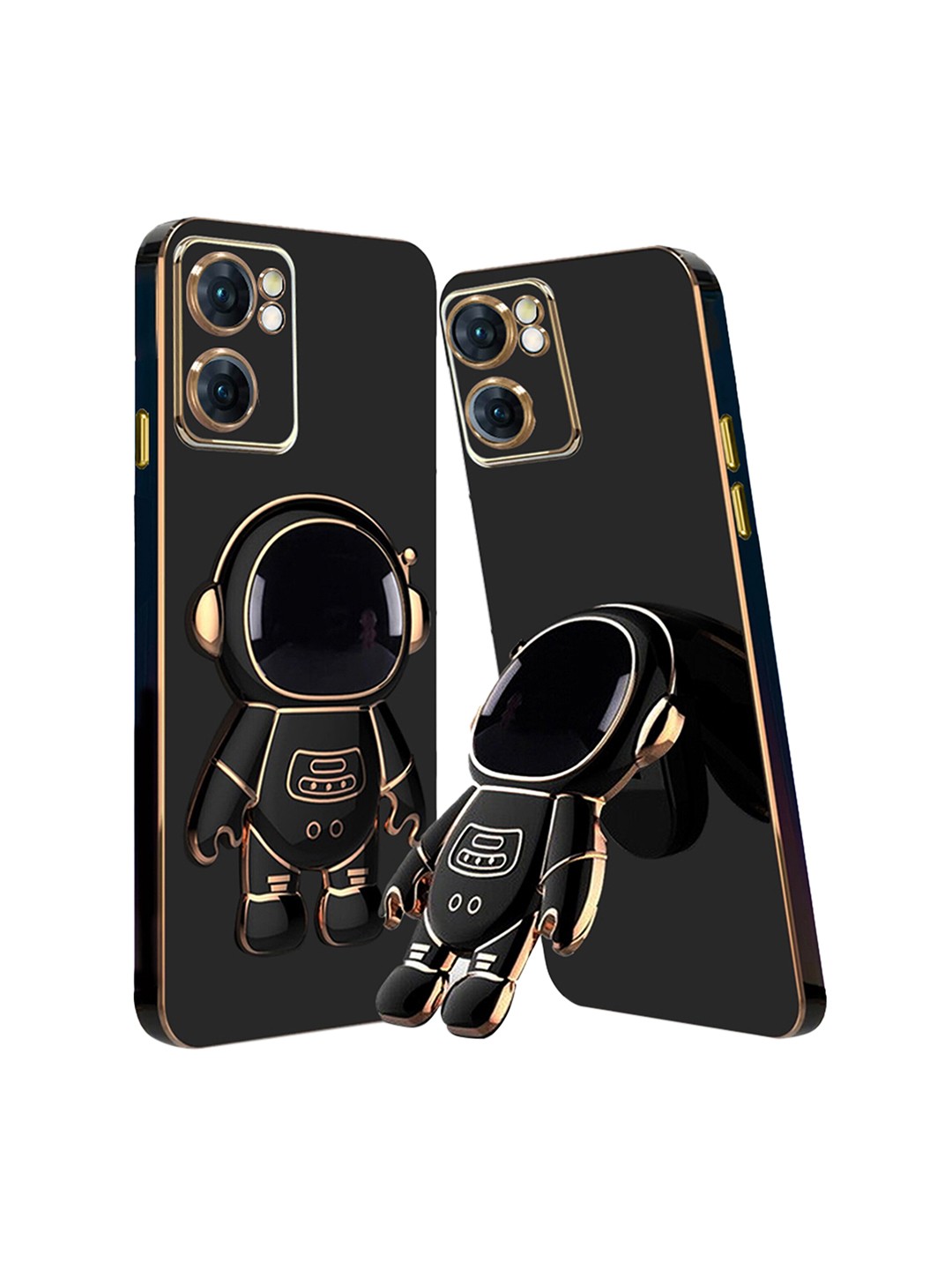 

Karwan Oppo K10 5G Phone Back Case With Astronaut Holster Stand, Black