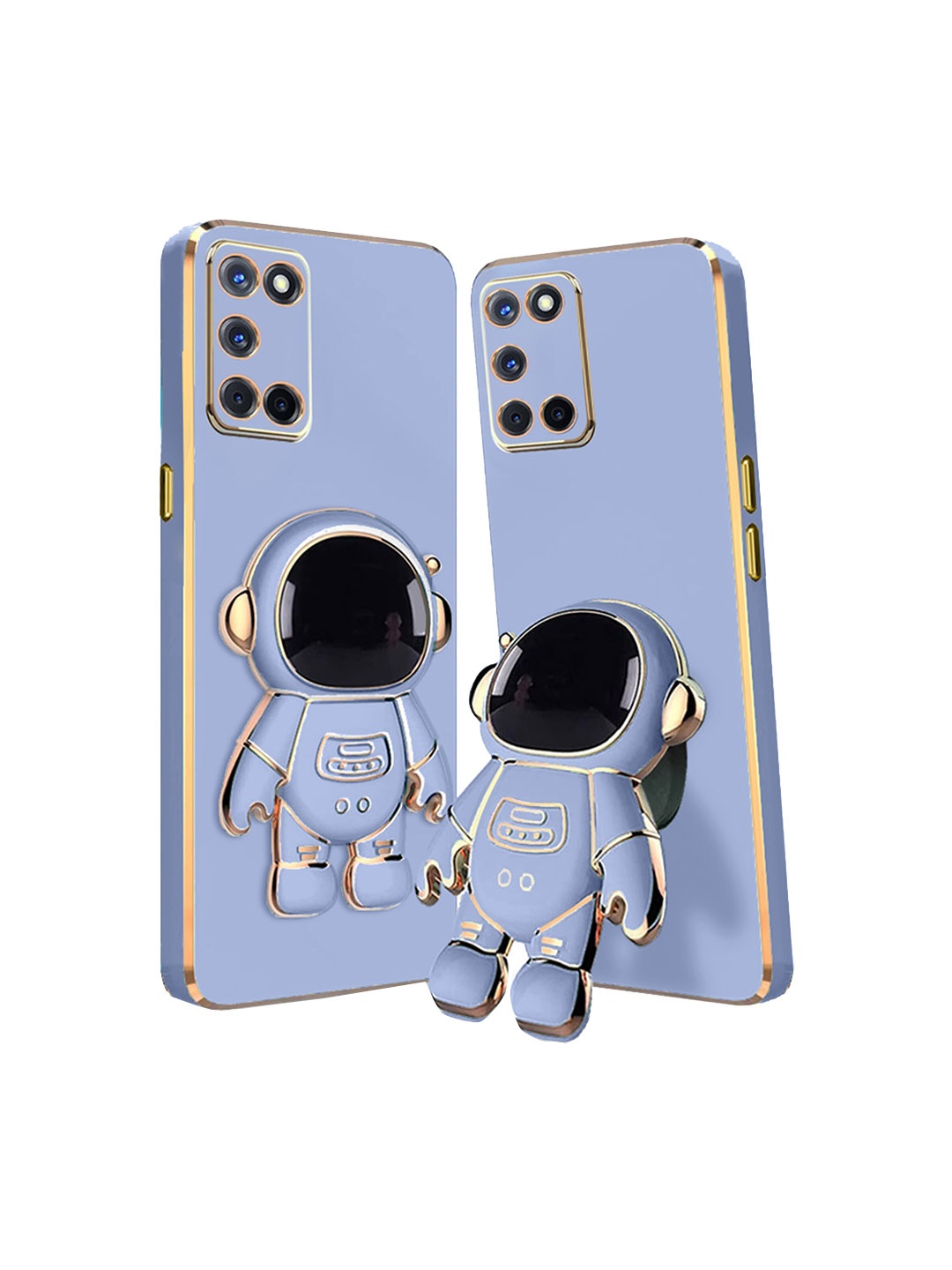 

Karwan Oppo A52 Phone Back Case With Astronaut Holster Stand, Blue