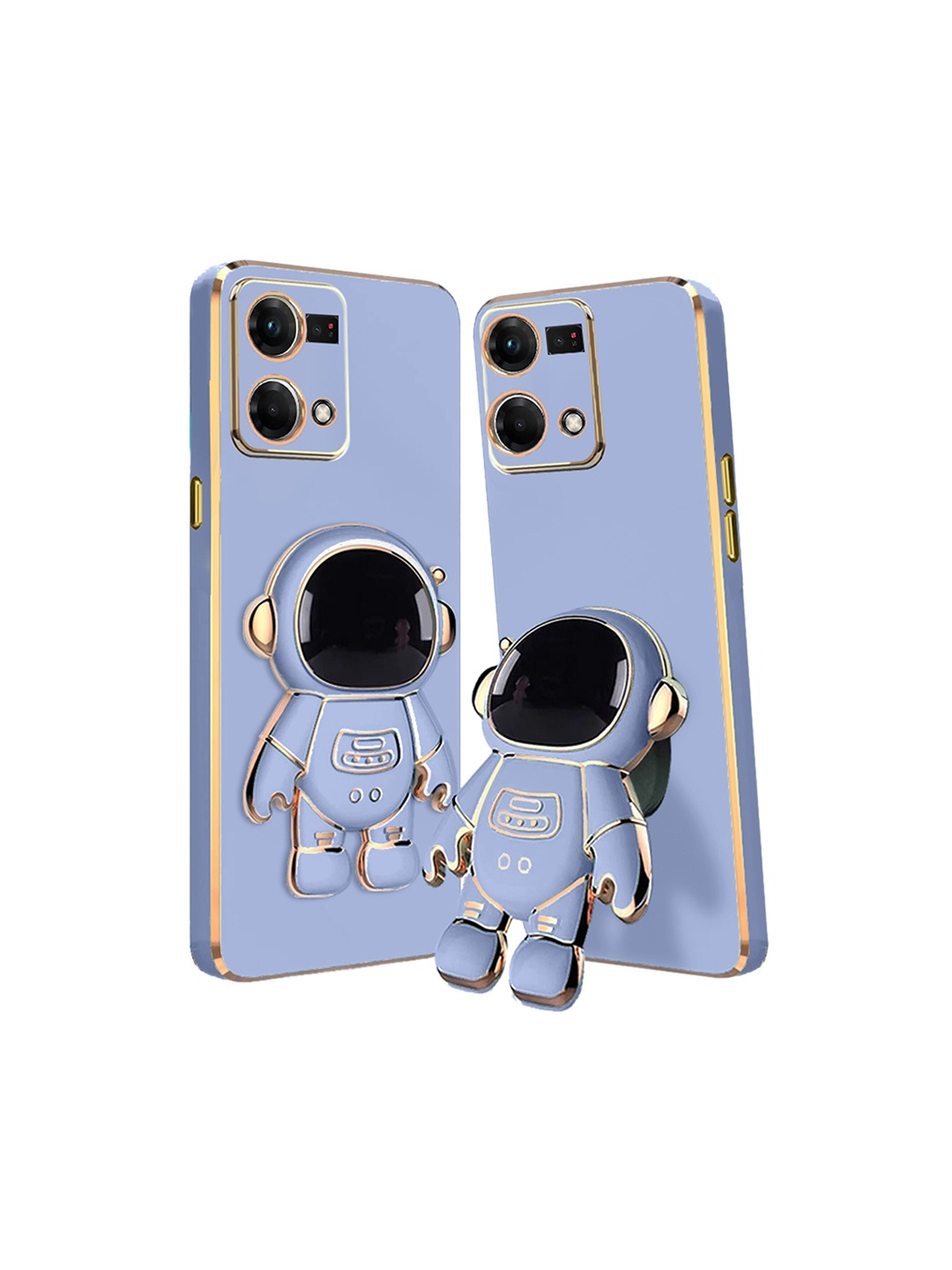 

Karwan Oppo F21 Pro 4G Phone Back Case With Astronaut Holster Stand, Blue