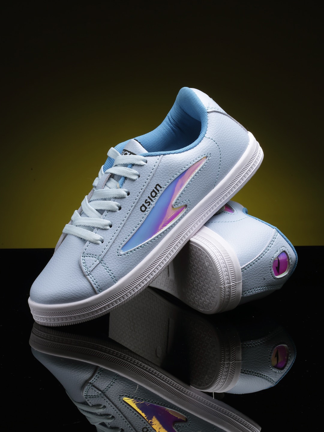

ASIAN Women Textured Lightweight Basics Sneakers, Blue