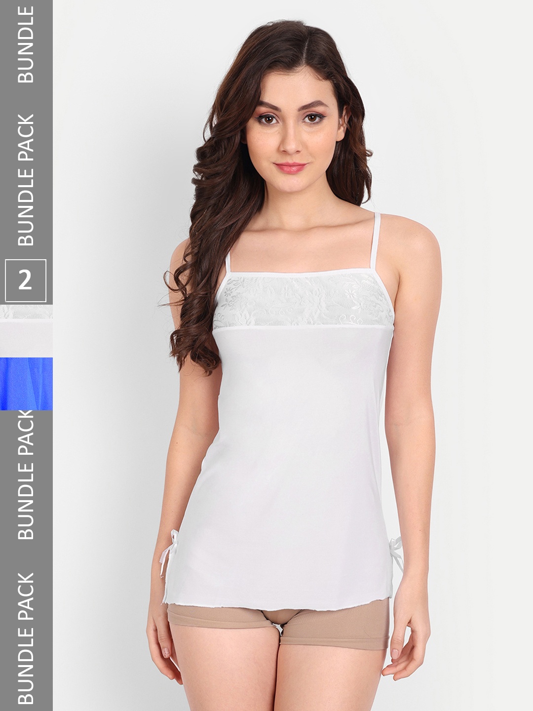 

FIMS Pack of 2 Net Halter Neck Baby Doll, Blue