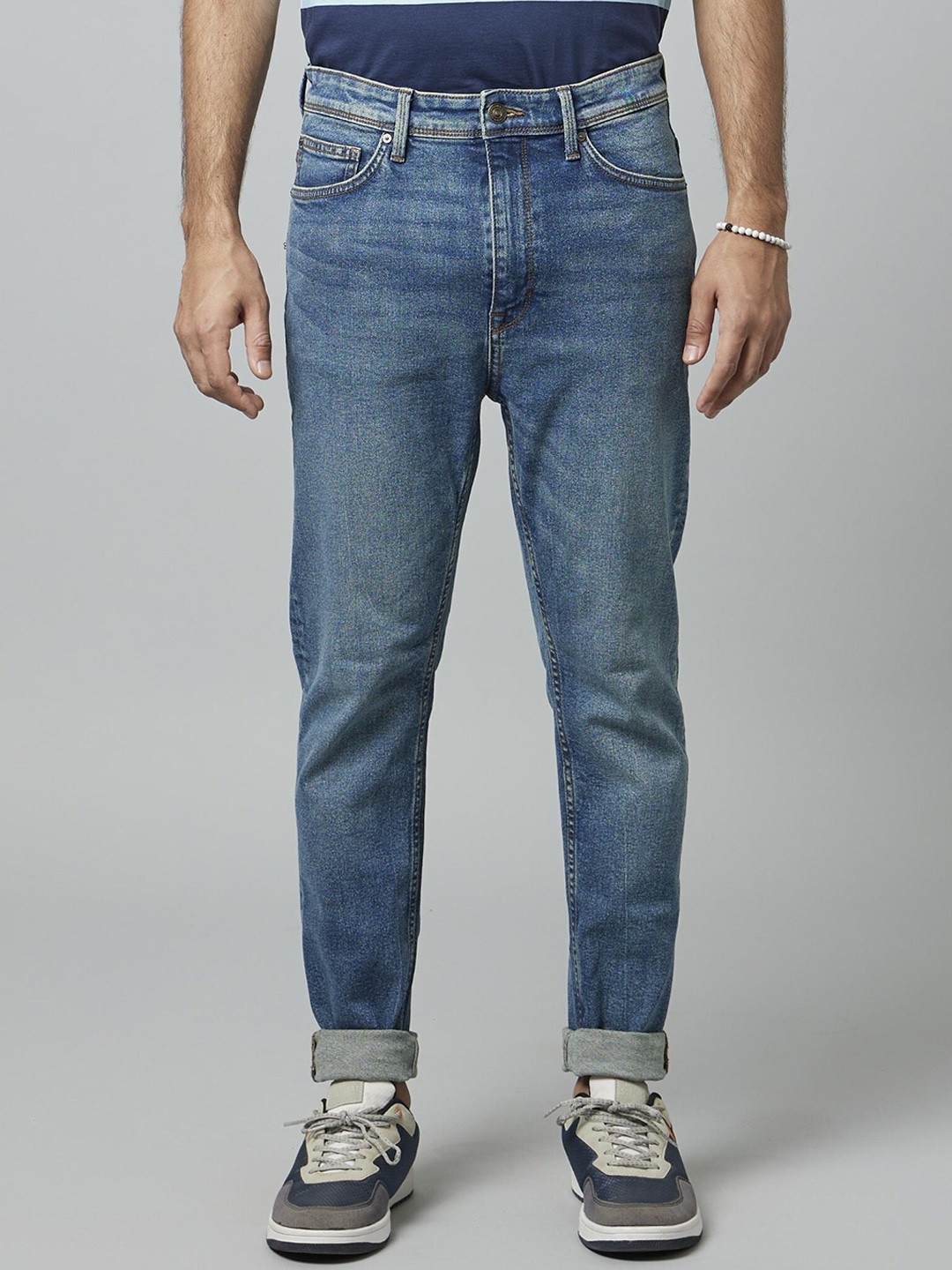 

Celio Men Mid-Rise Light Shade Light Fade Stretchable Jeans, Blue