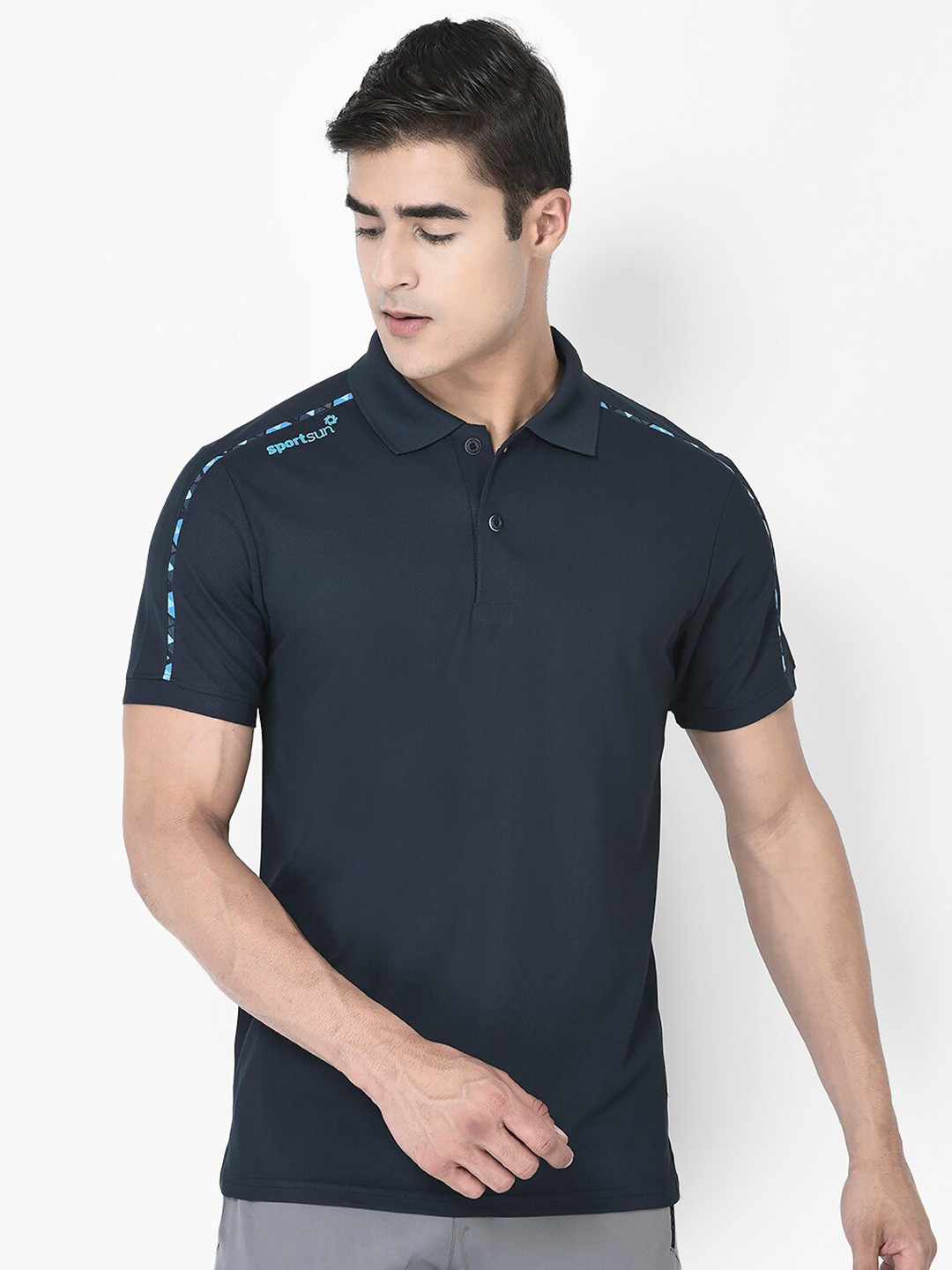 

SPORT SUN Polo Collar Dri FIT T-shirt, Navy blue
