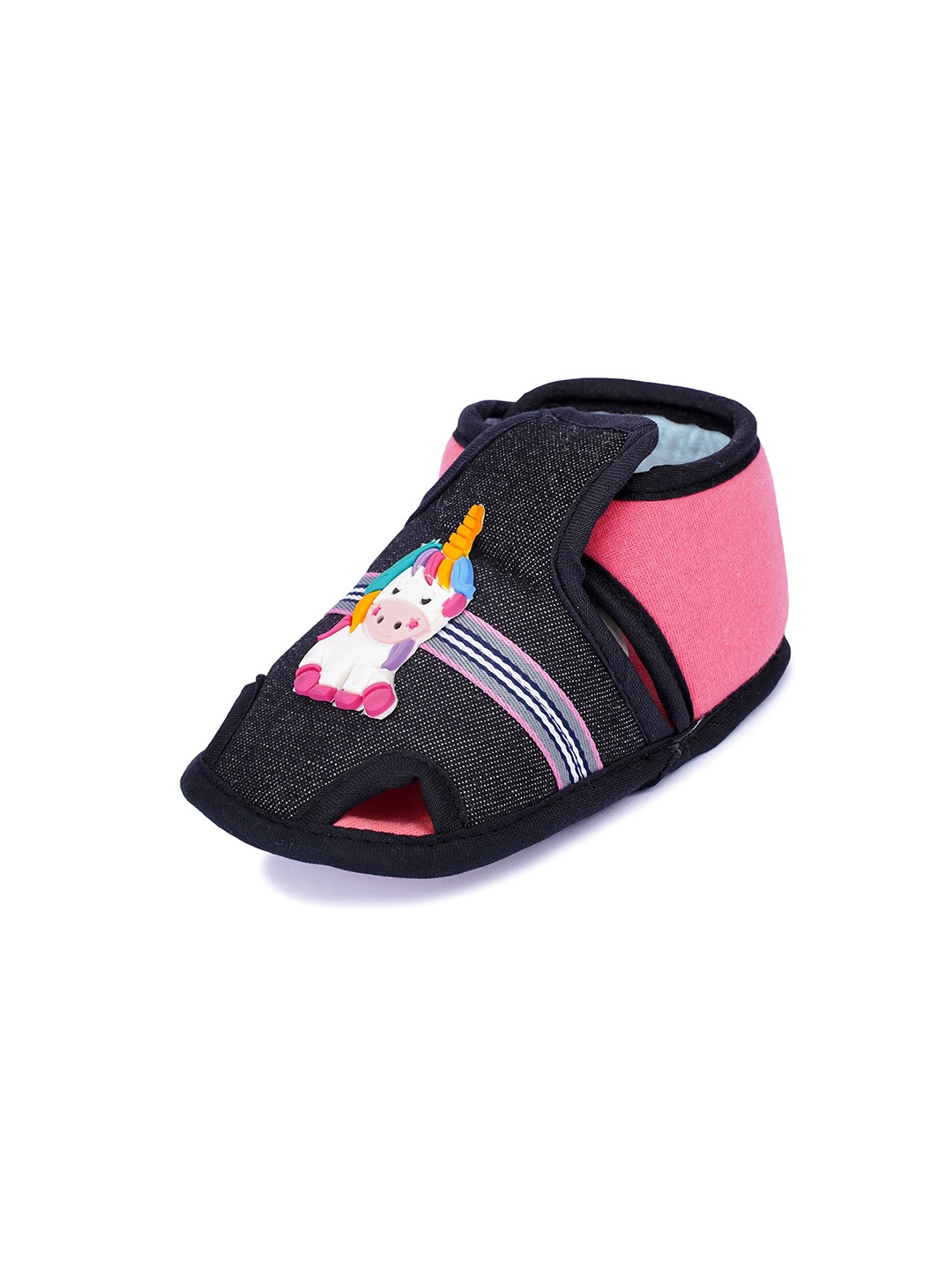 

Butterthief Infants Colourblocked Applique Detail Booties, Black