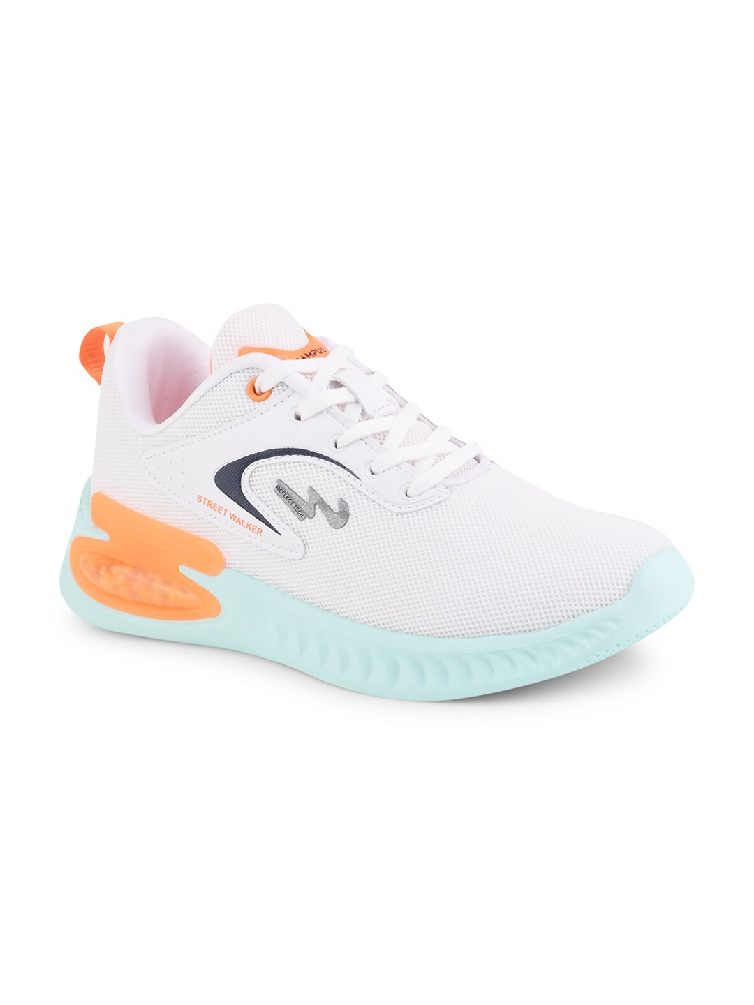 

Campus Kids Mesh Running Non-Marking Lace-Up Shoes, White