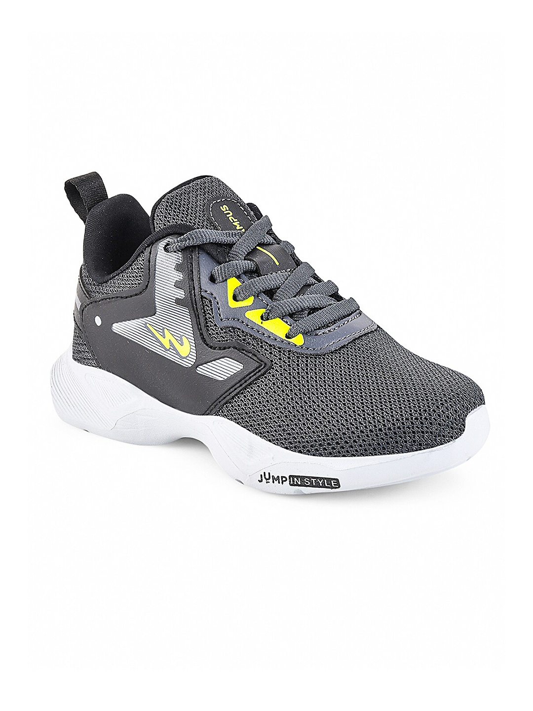 

Campus Kids Mesh Running Non-Marking Lace-Up Shoes, Grey