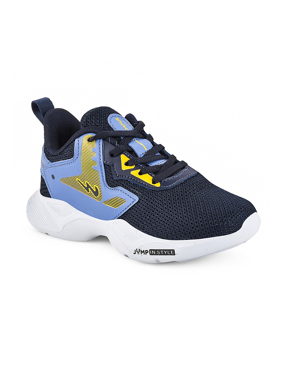 

Campus Kids Mesh Running Non-Marking Lace-Up Shoes, Navy blue