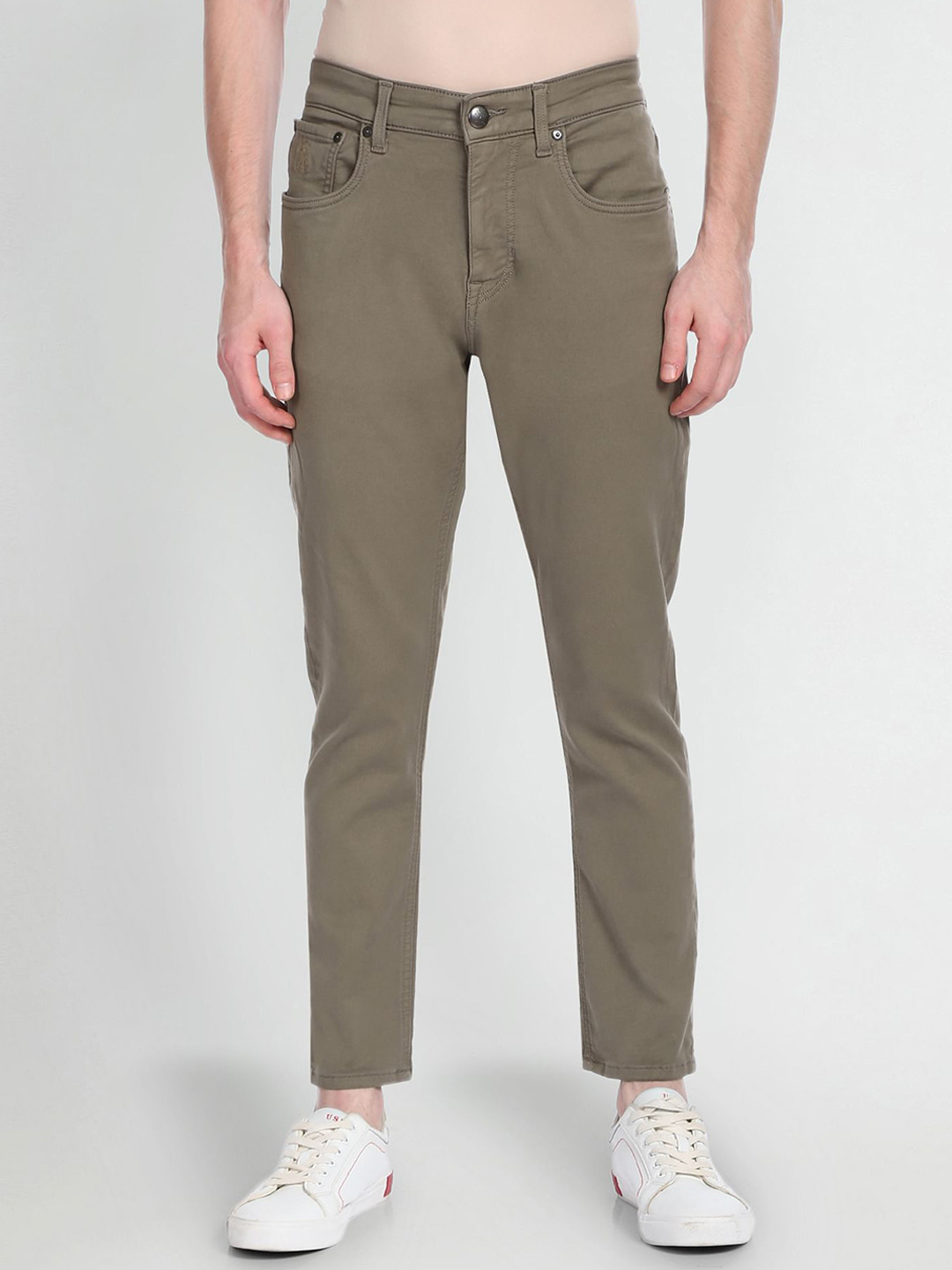

U.S. Polo Assn. Denim Co. Mid-Rise Cropped Jeans, Green