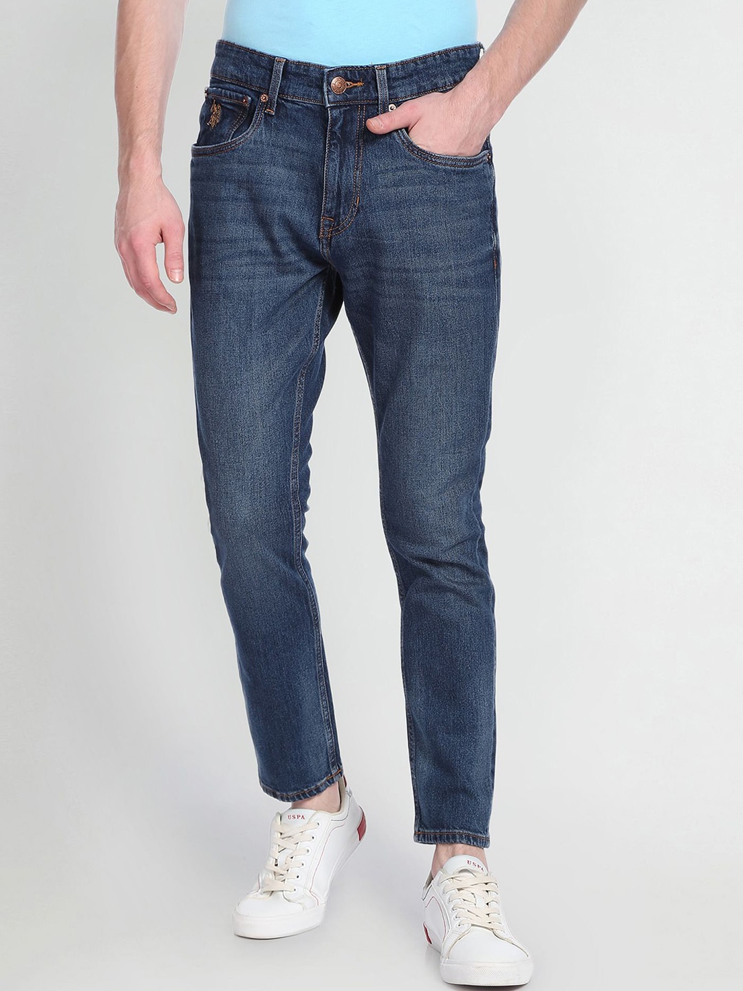

U.S. Polo Assn. Denim Co. Men Regular Fit Light Fade Jeans, Blue