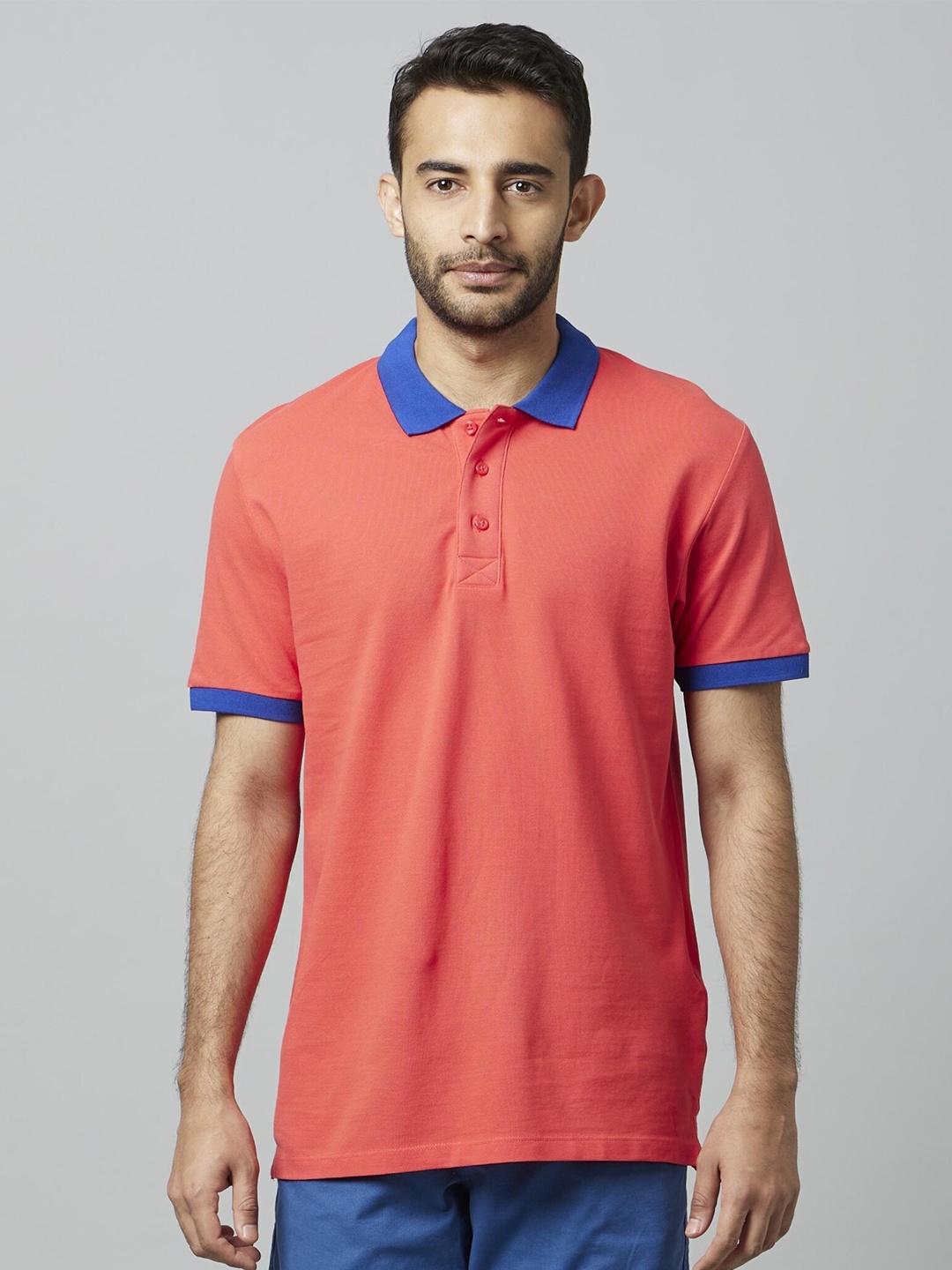 

Celio Polo Collar Cotton T-shirt, Red
