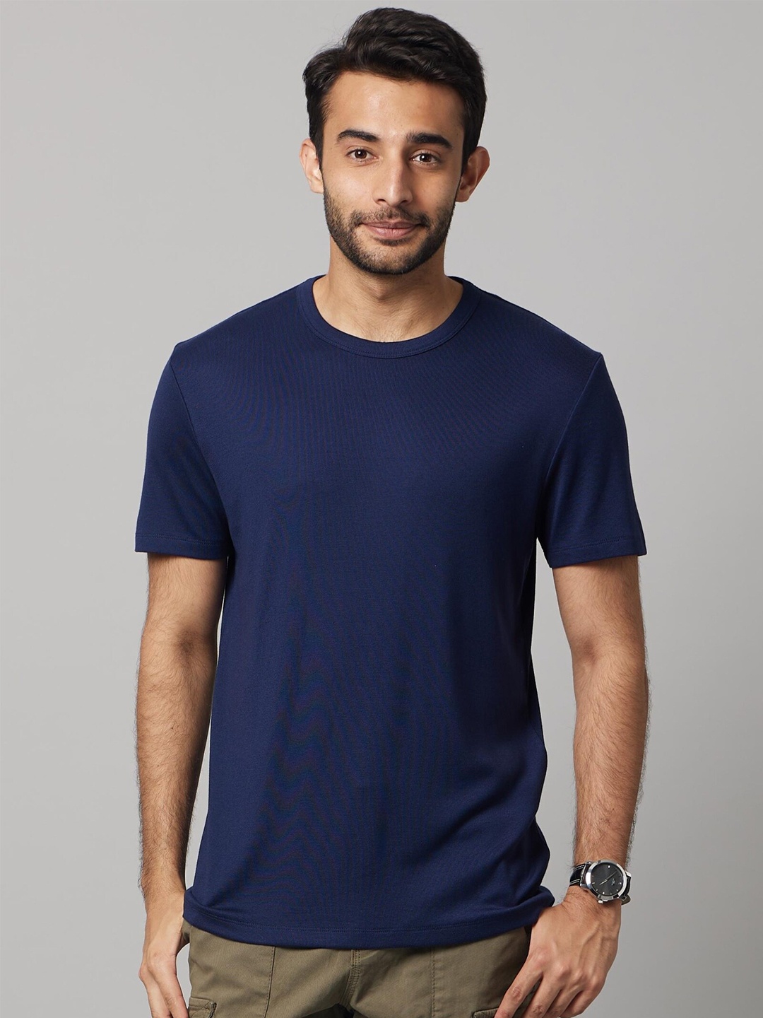 

Celio Round Neck Short Sleeves Cotton T-shirt, Navy blue