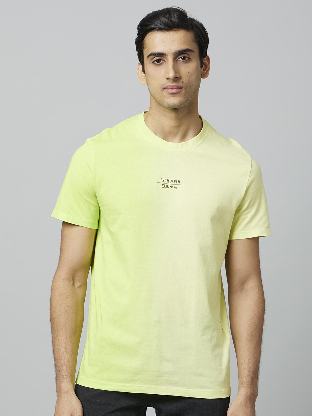 

Celio Typography Printed Cotton T-shirt, Yellow