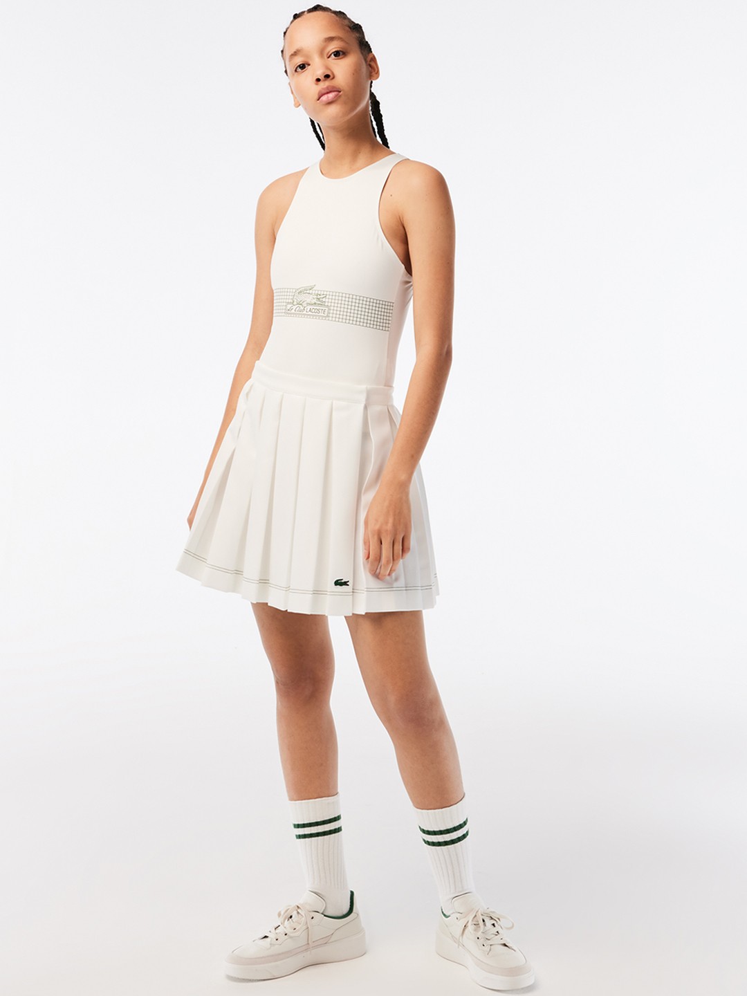 

Lacoste Pleated Mini Skirt, White