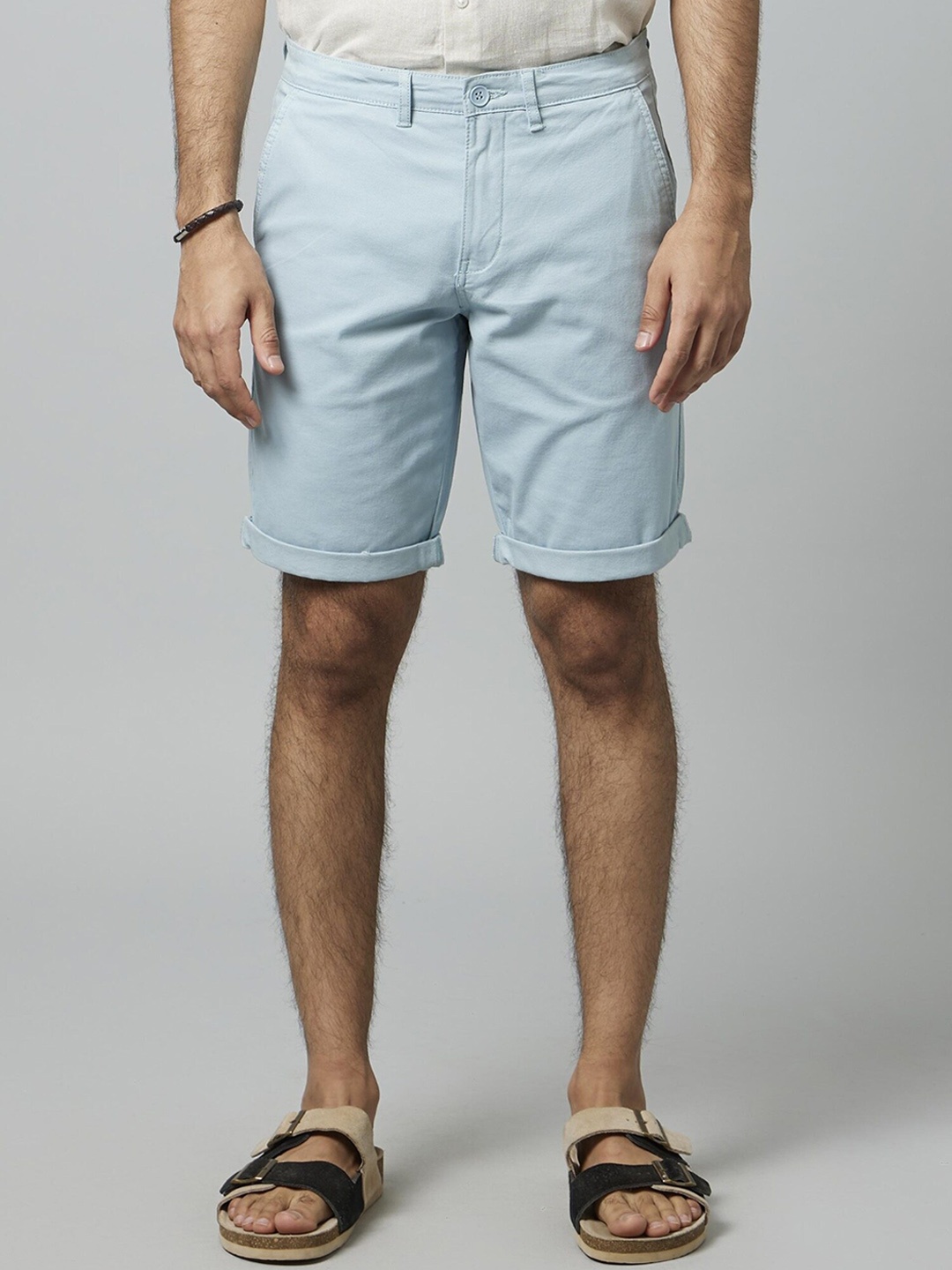 

Celio Mid-Rise Cotton Shorts, Blue
