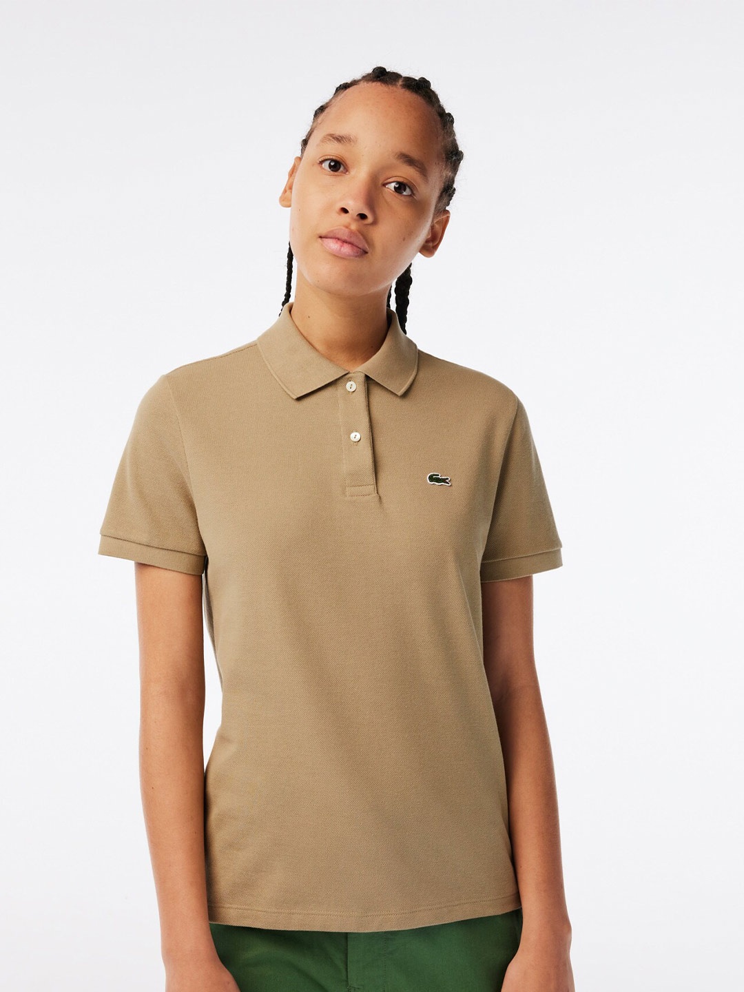 

Lacoste Polo Collar Pure Cotton T-shirt, Beige