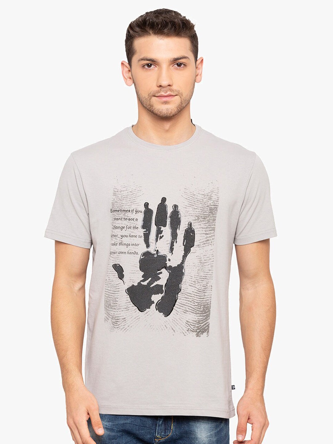 

Status Quo Graphic Printed T-shirt, Grey