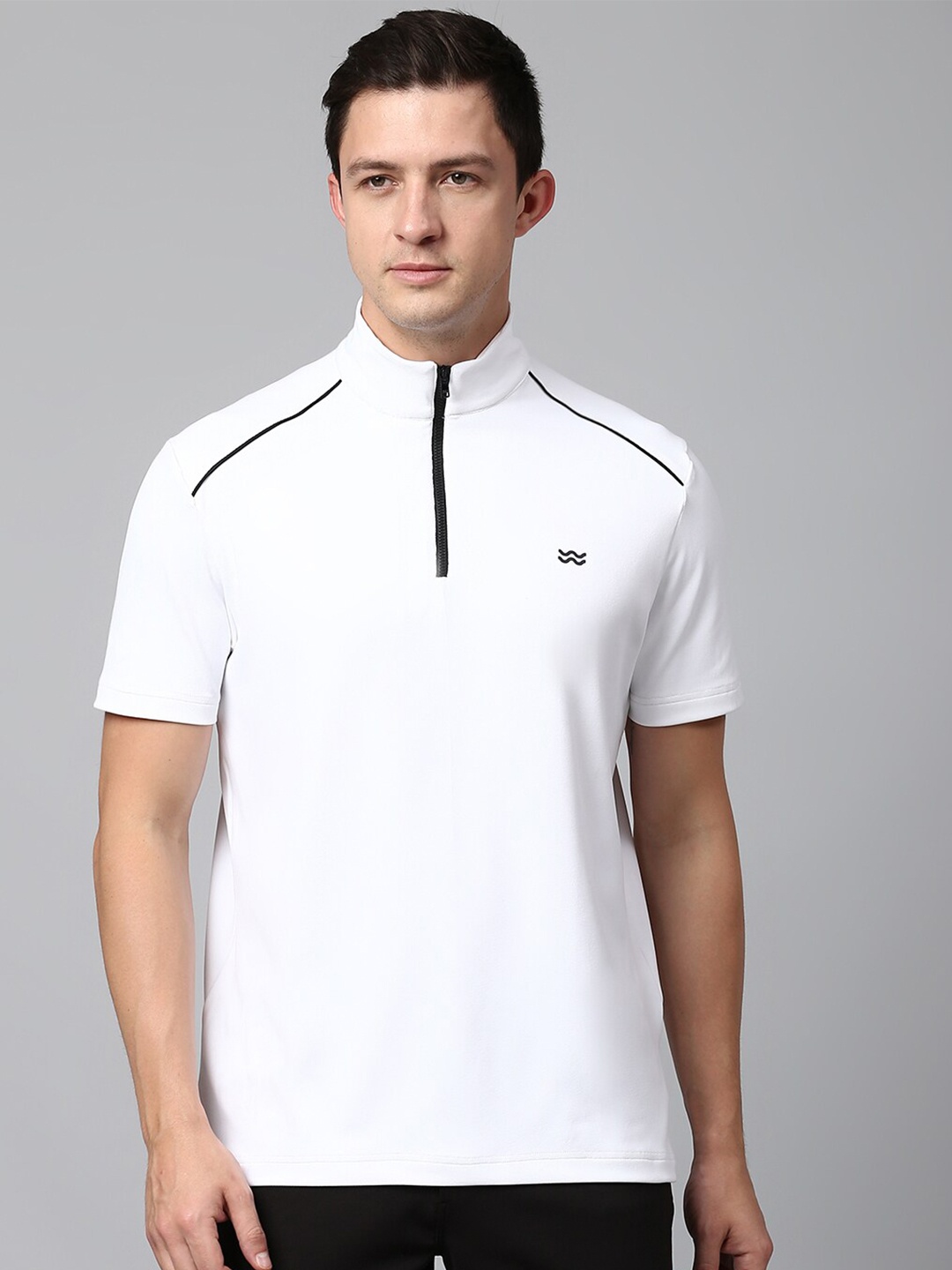 

Slowave High Neck Short Sleeves T-shirt, White