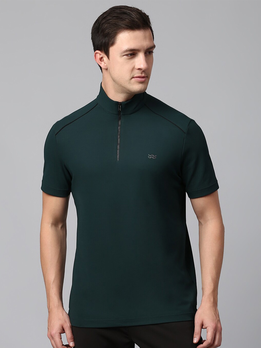 

Slowave High Neck Short Sleeves T-shirt, Green