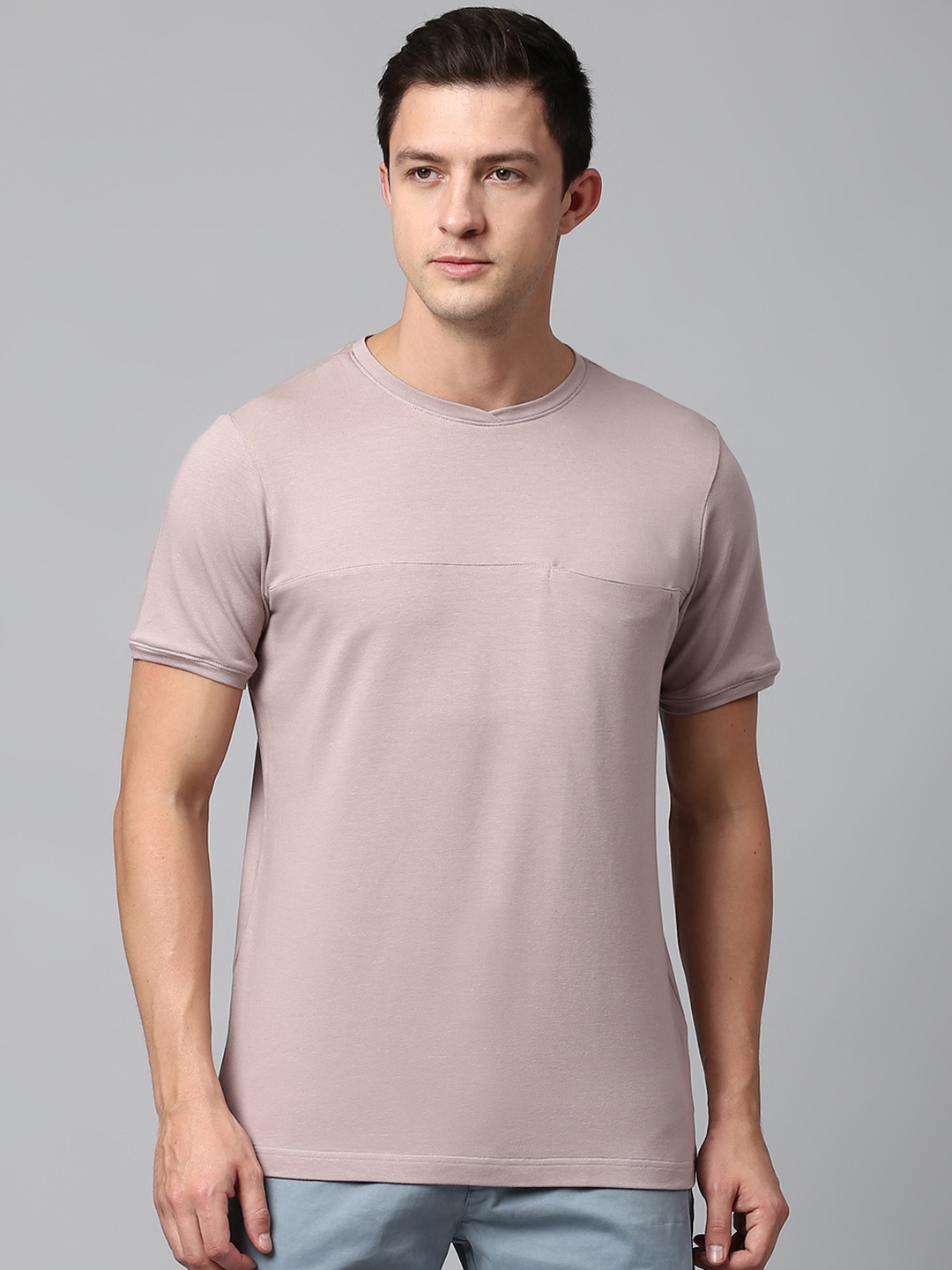 

Slowave Casual Cotton T-shirt, Pink