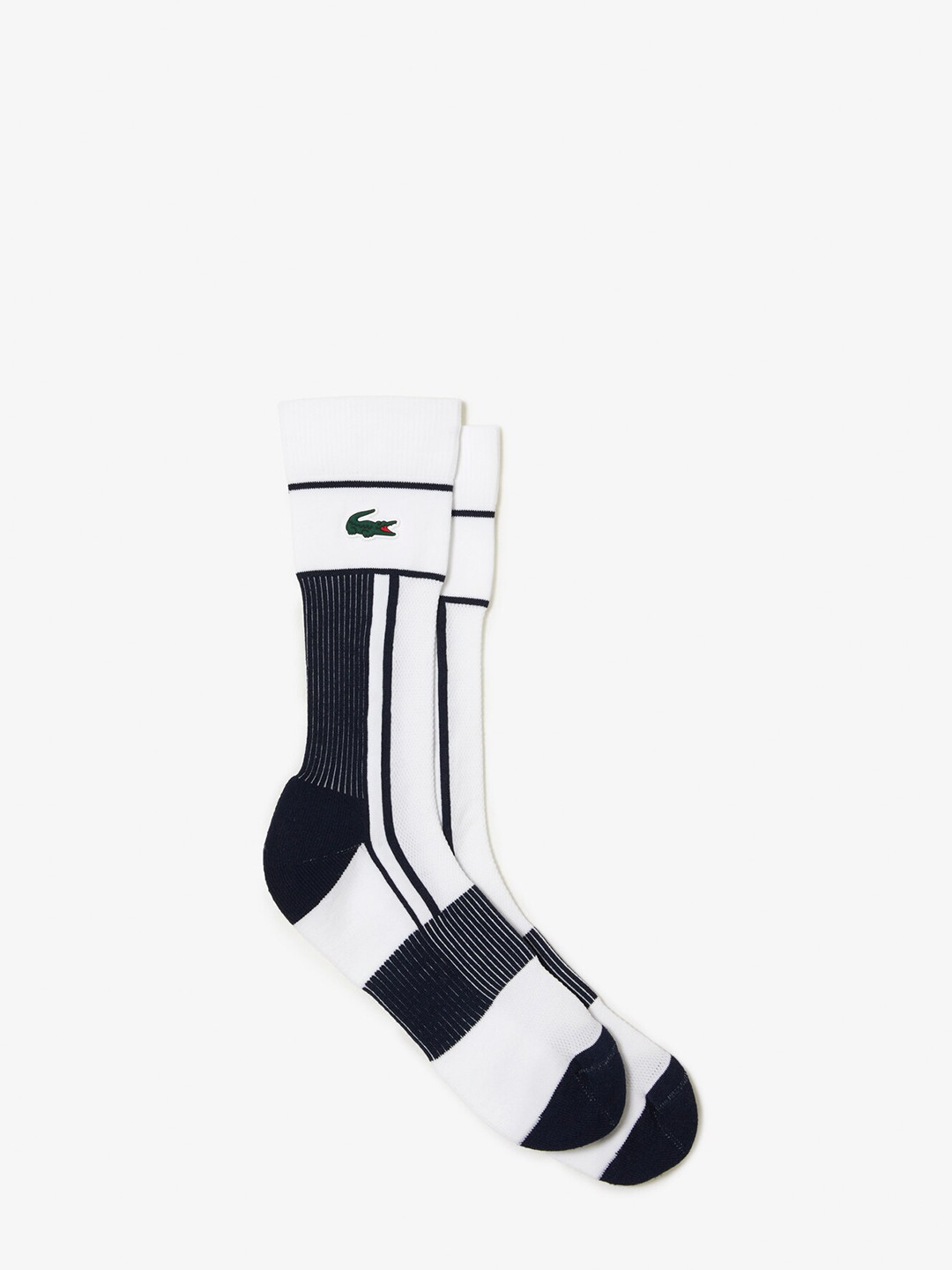 

Lacoste Men Striped Above Ankle Socks, Black