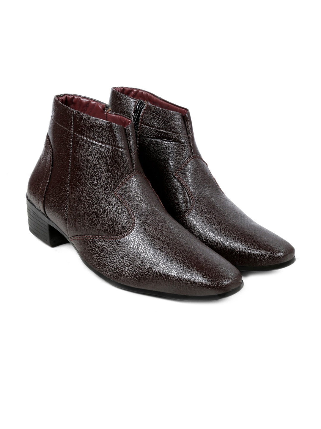 

Bxxy Men Textured Height Increasing Regular Formal Boots, Brown