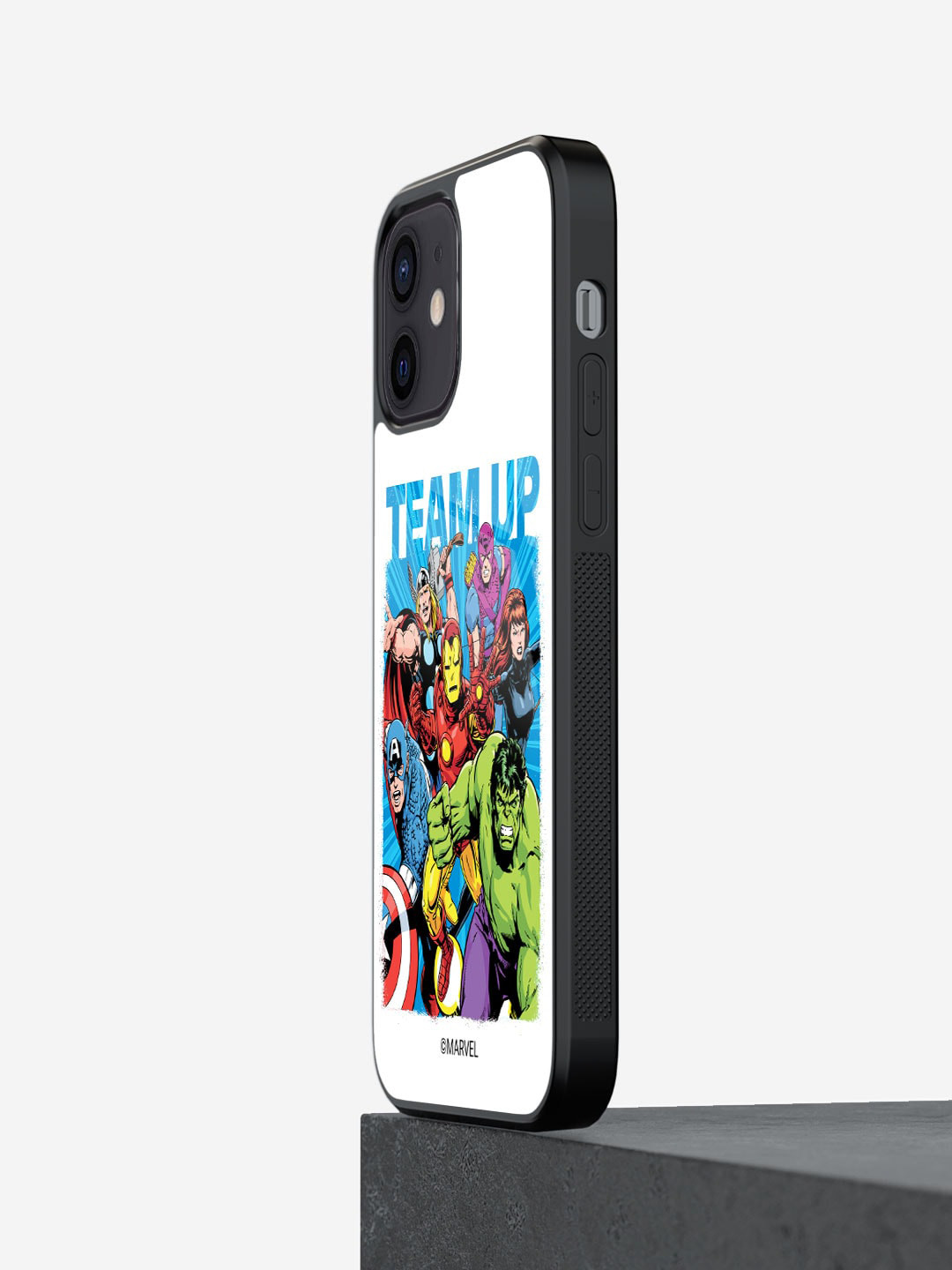 

macmerise Team Up Design Printed iPhone 12 Mobile Back Case, White