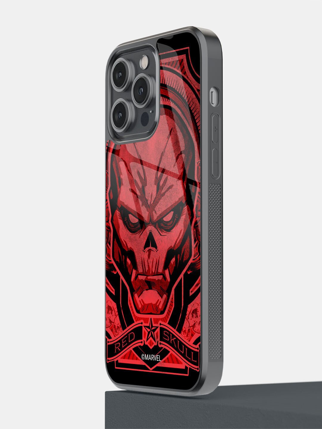 

macmerise Red Skull Design iPhone 14 Pro Max Glass Back Case