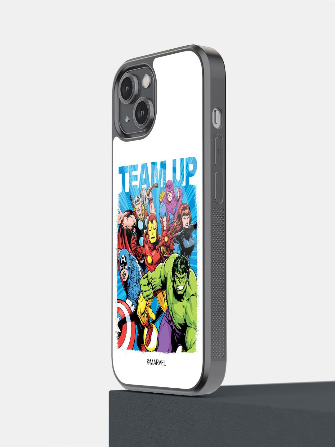

macmerise Team Up Printed iPhone 14 Mobile Back case, White