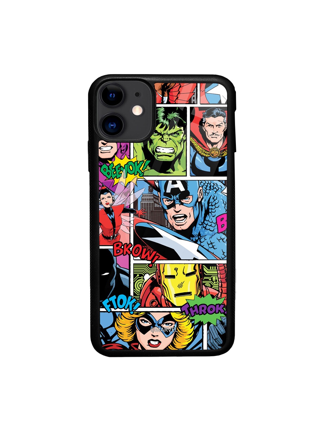 

macmerise Printed iPhone 11 Mobile Back Case, Black