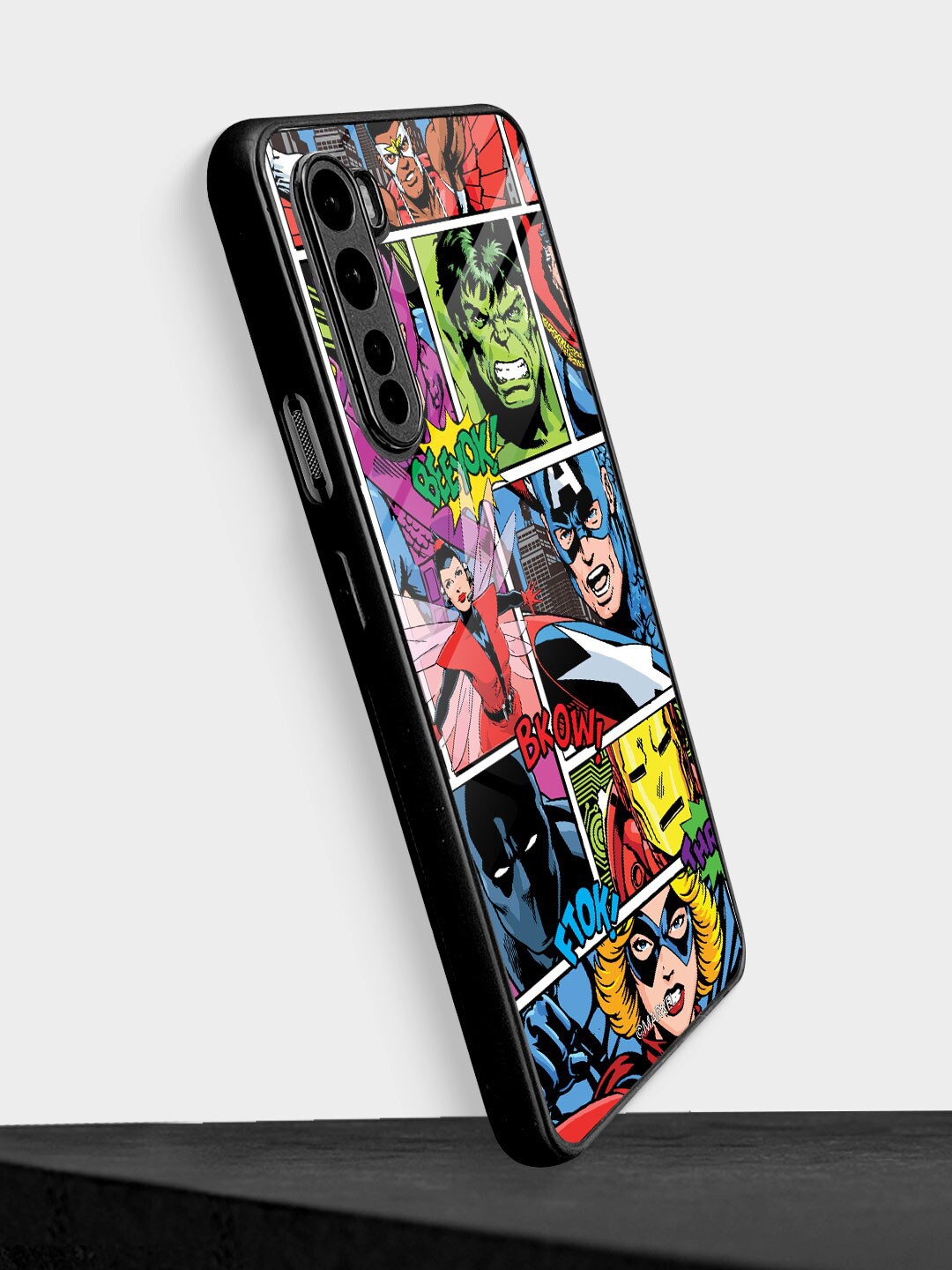

macmerise Comic Marvel Printed OnePlus Nord Mobile Back Case, Blue