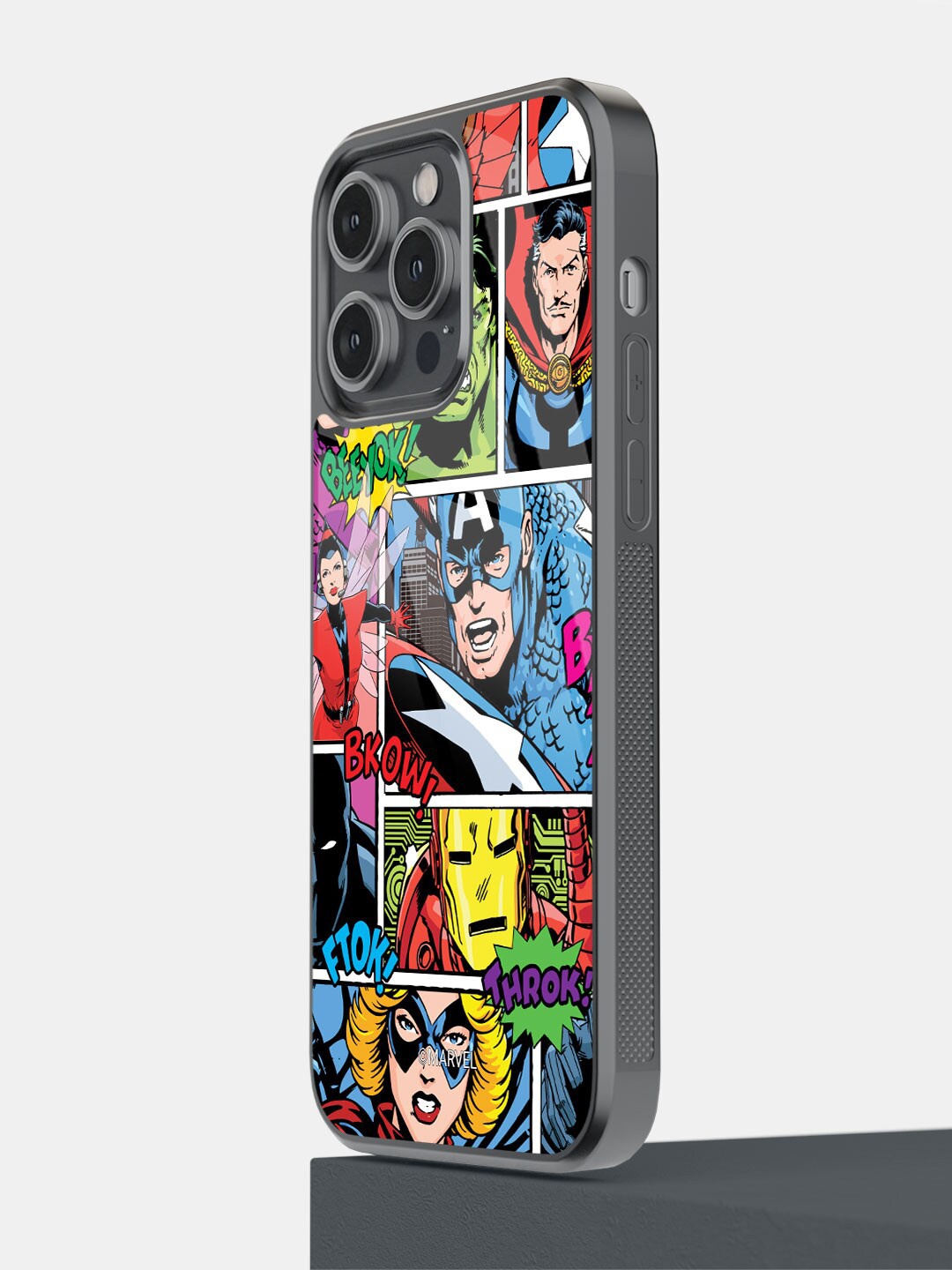 

macmerise Comic Marvel Printed iPhone 14 Pro Max Mbile Back Case, Blue
