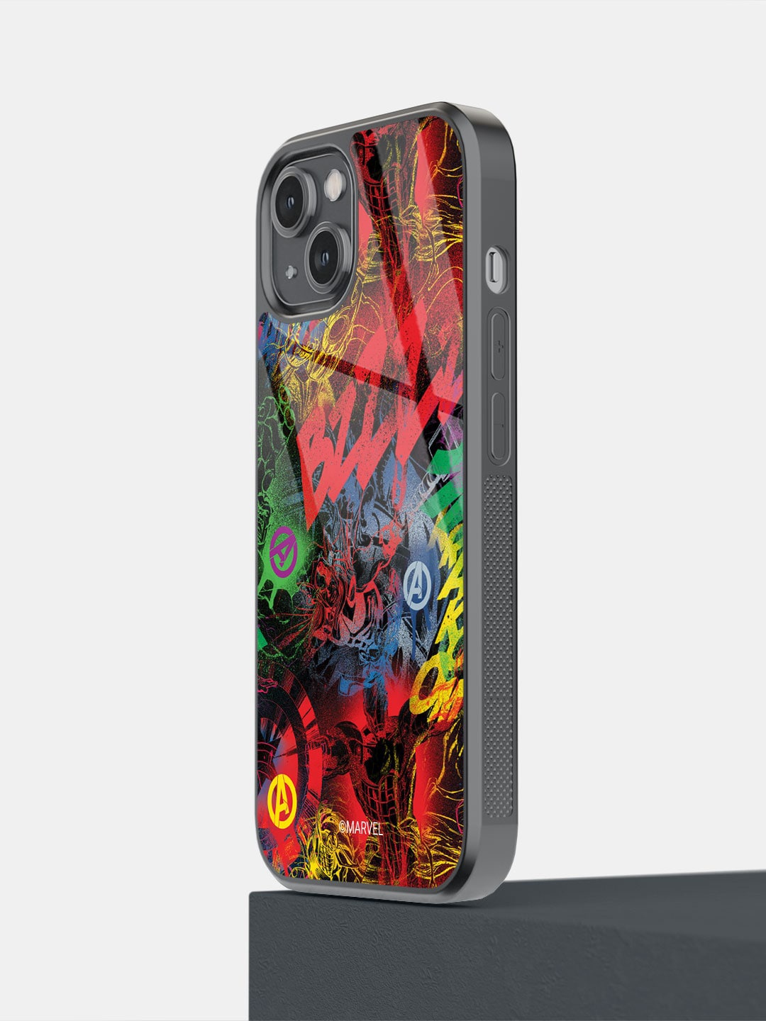 

macmerise Avenger Pattern Printed iPhone 14 Mobile Back Case, Red
