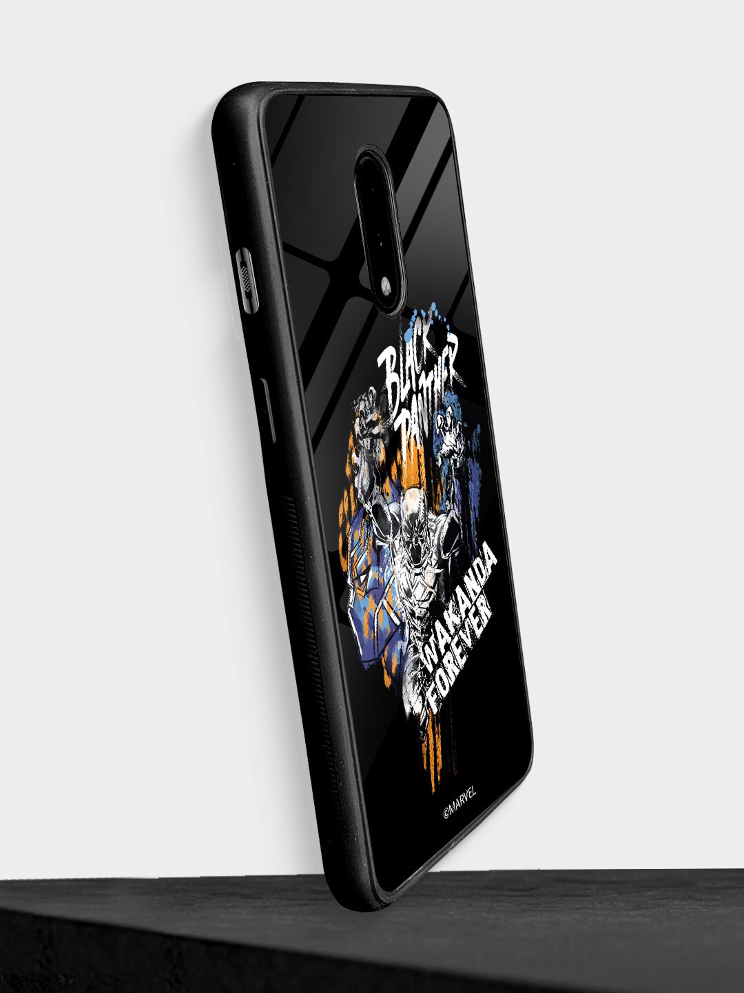 

macmerise Black Panther Sketch Design OnePlus 7 Glass Phone Back Case