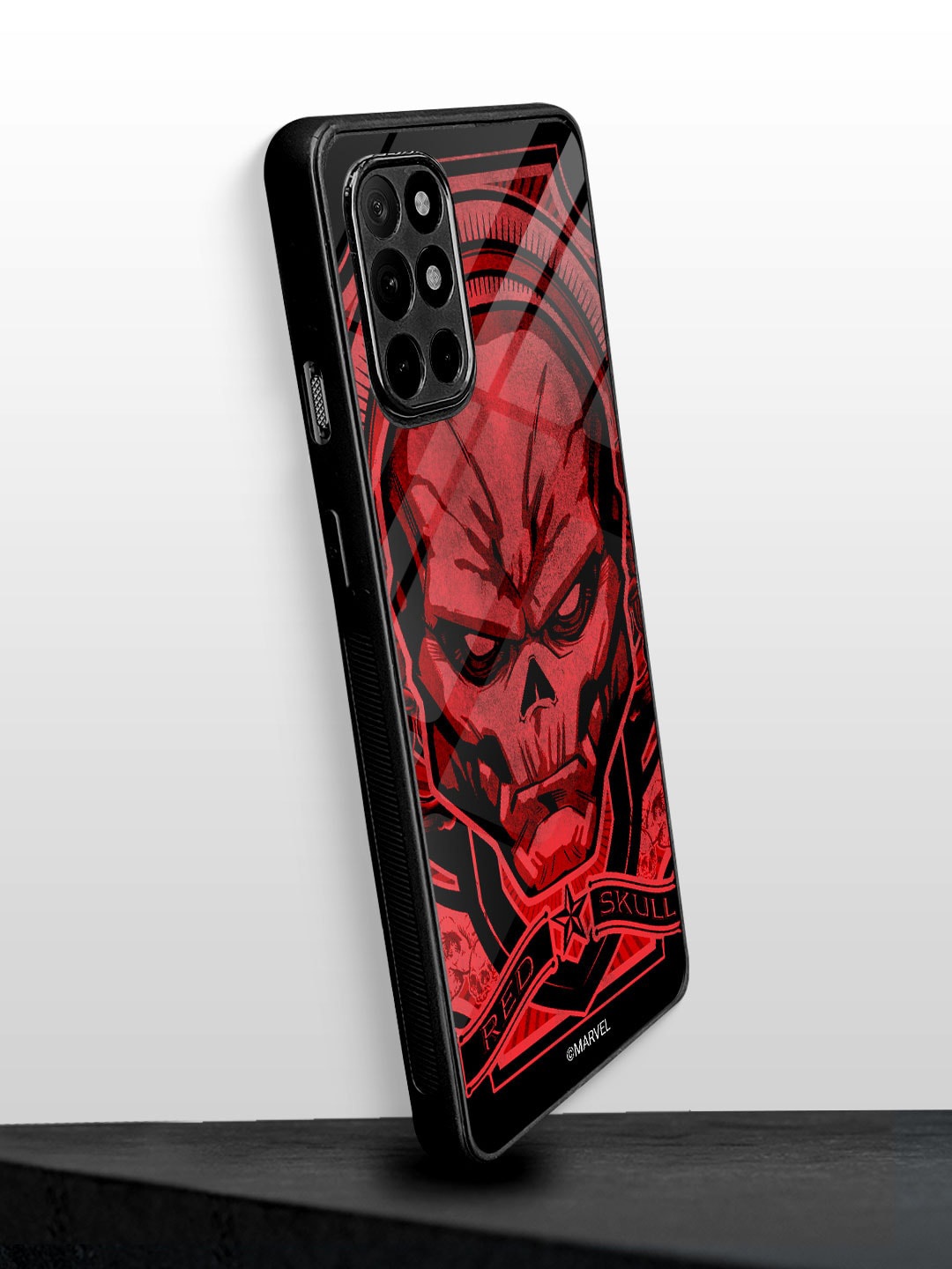 

macmerise Skull Design Printed OnePlus 8T Mobile Back Case, Red
