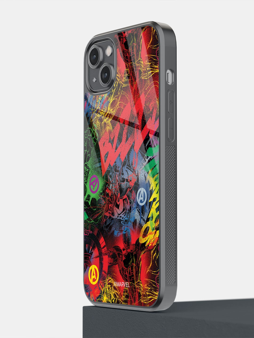 

macmerise Avenger Printed iPhone 14 Plus Mobile Back Case, Red