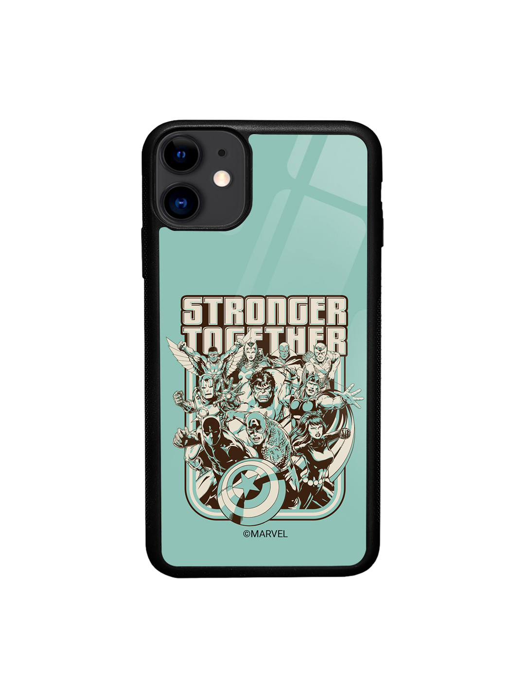 

macmerise Stronger Together Sketch Design Printed iPhone 11 Mobile Back Case, Green
