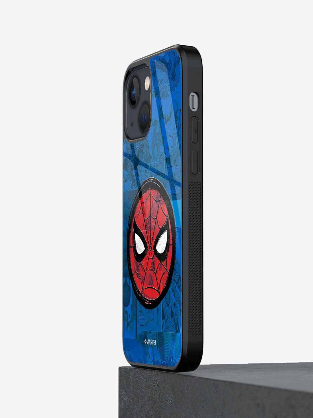 

macmerise Spidey Tingling Eyes Design Printed iPhone 13 Mobile Back Case, Blue