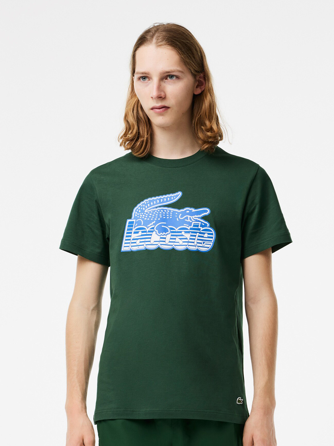 

Lacoste Graphic Printed Pure Cotton T-shirt, Green