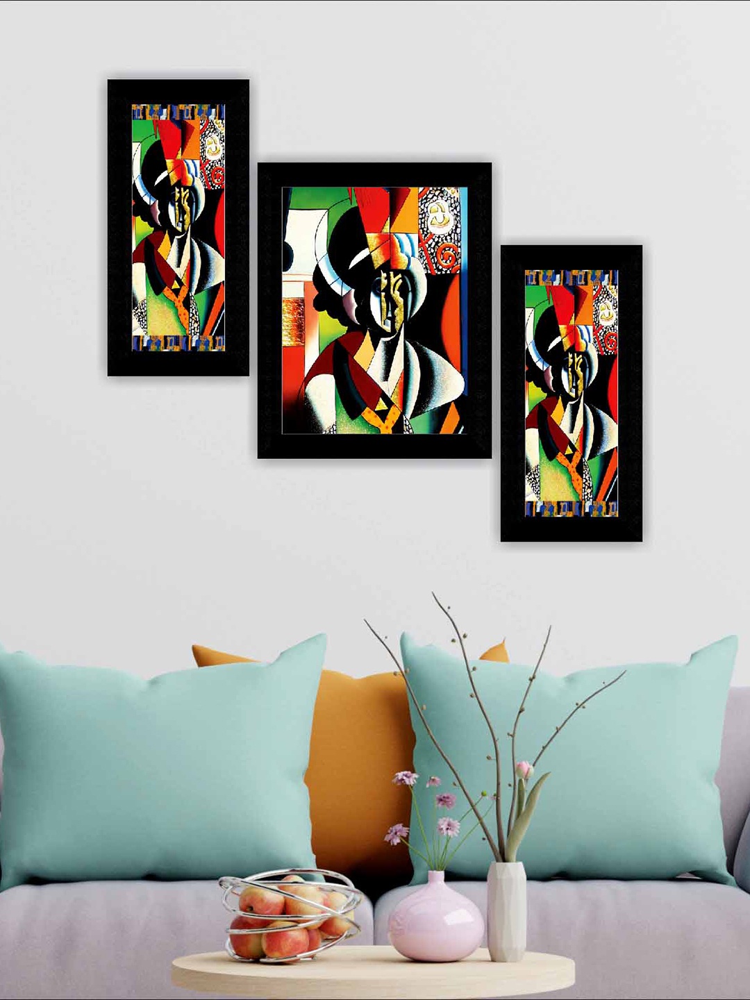 

SAF Black 3-Pieces Painted Framed Wall Art