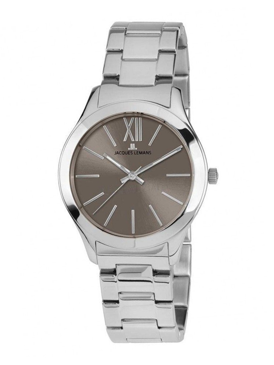 

Jacques Lemans Women Round Dial & Bracelet Style Straps Analogue Watch- 1-1840Q, Grey